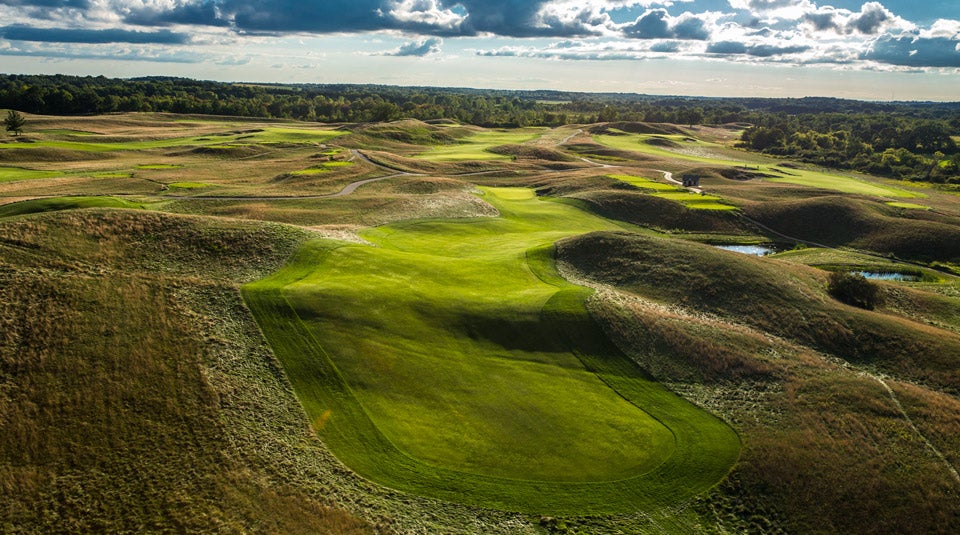 The infraction went down on the 12th hole at Erin Hills.