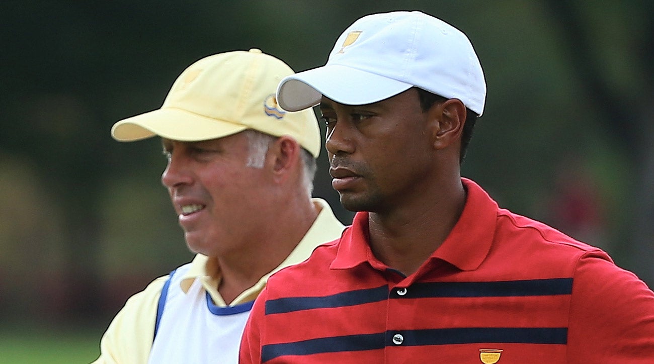 Tiger Woods and his former caddie Steve Williams were on opposing sides at the 2013 Presidents Cup.