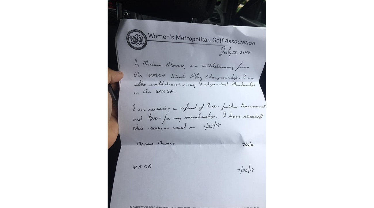 WMGA letter, Marianna Monaco