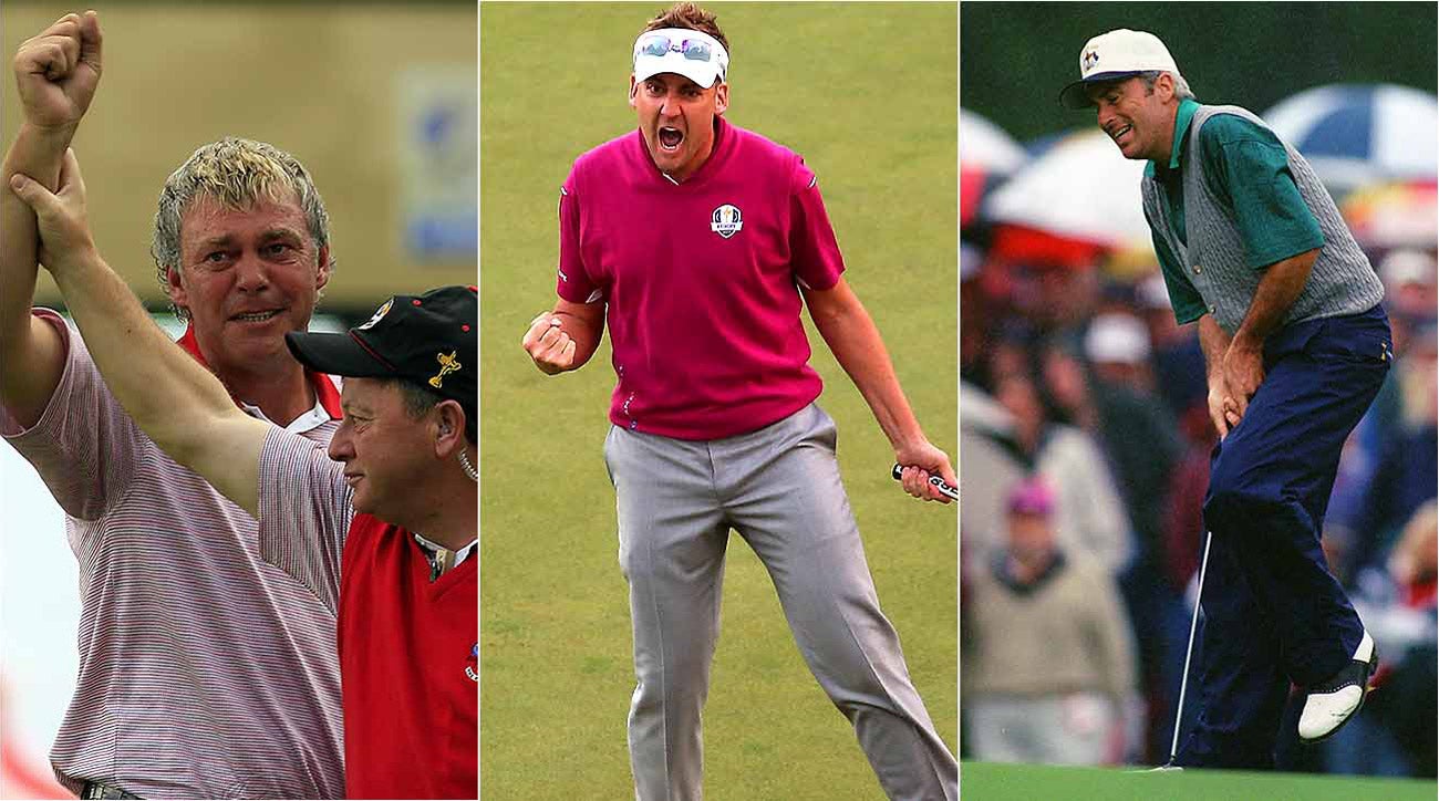 Darren Clarke (left), Ian Poulter (middle) and Curtis Strange (right) have had varying degrees of success as Ryder Cup captain's picks.