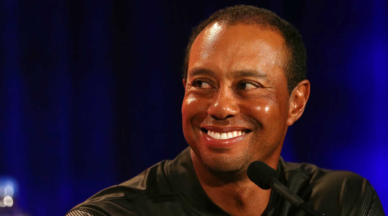 Tiger Woods was all smiles at the captain's pick announcement in Philadelphia on Tuesday.