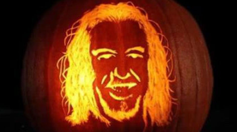 The Most Interesting Man in Golf, immortalized on a pumpkin.