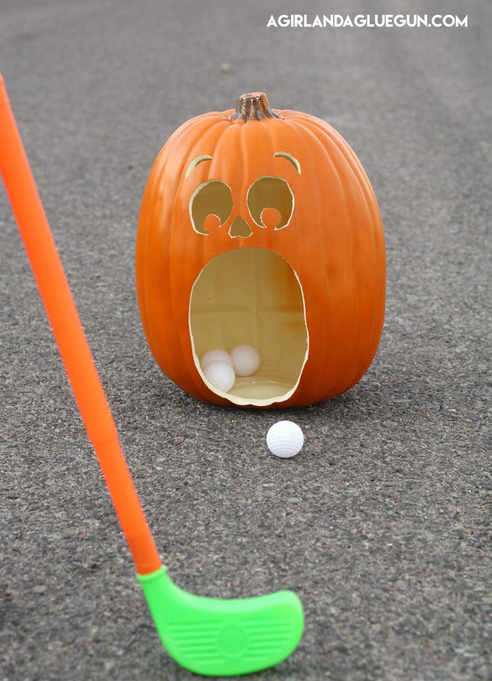 This fun carving idea doubles as a fun putting game.