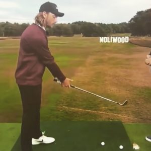 Tommy Fleetwood demonstrating the windmill drill