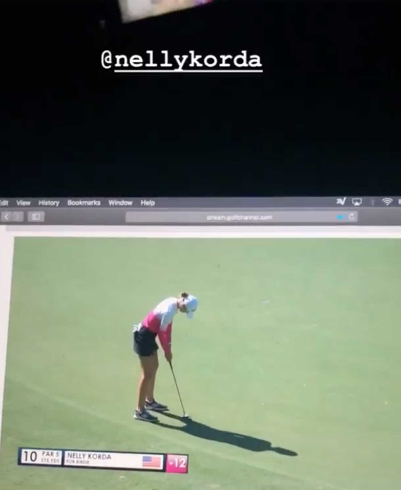 Jessica Korda watches sister Nelly Korda win on the LPGA.