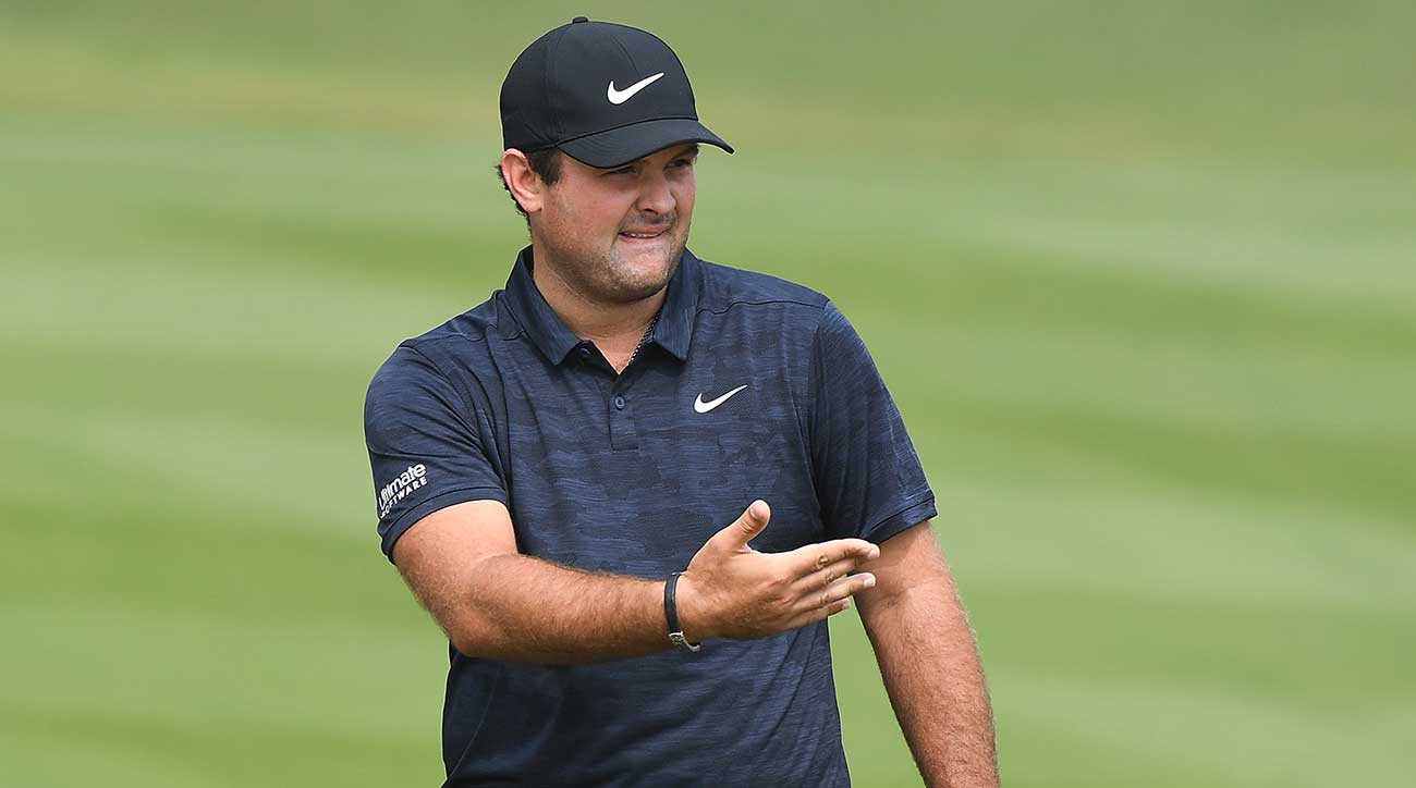 Patrick Reed watches a shot during the WGC-HSBC Champions.