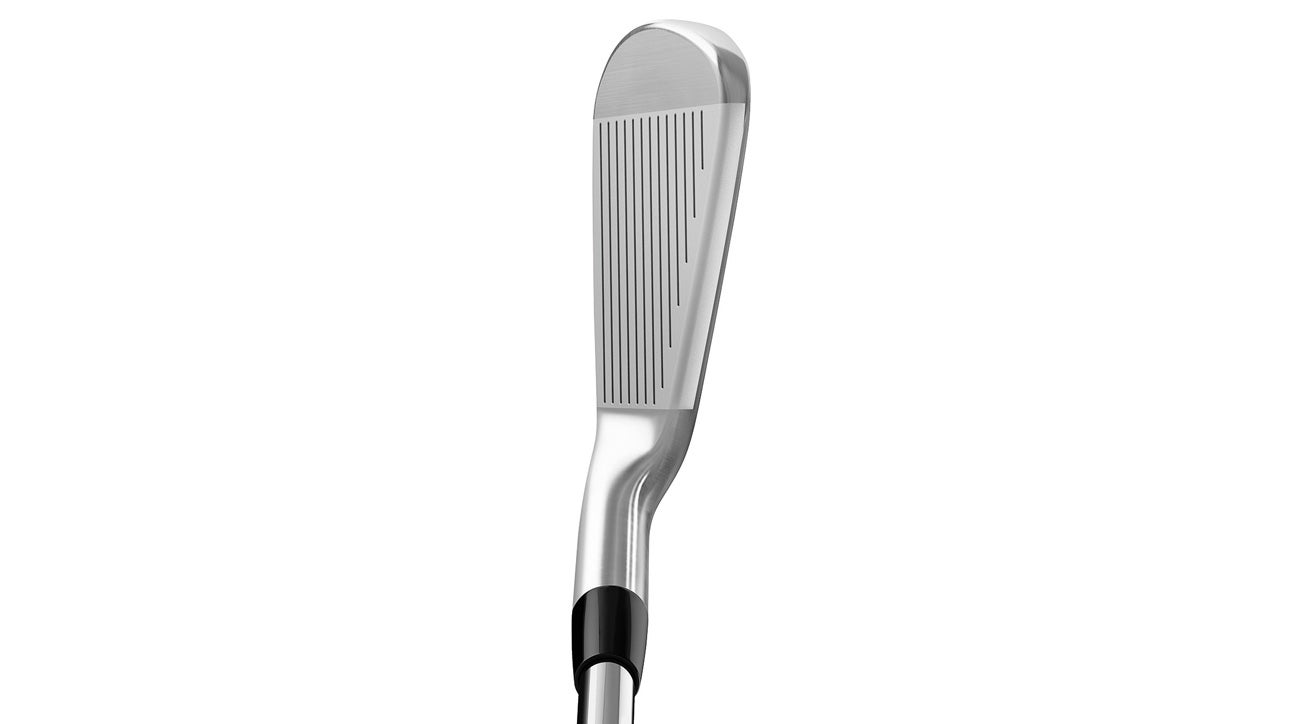 A view of the TaylorMade P760 iron at address.