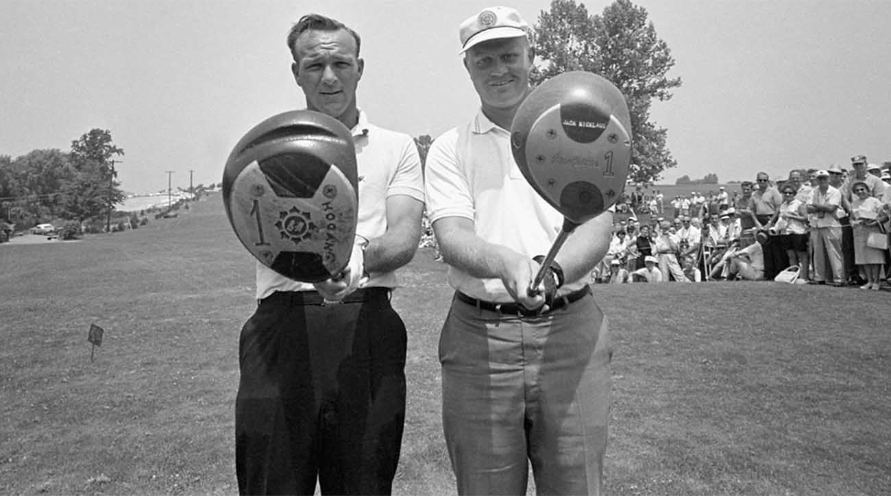 Arnold Palmer and Jack Nicklaus at the 1962 U.S. Open at Oakmont