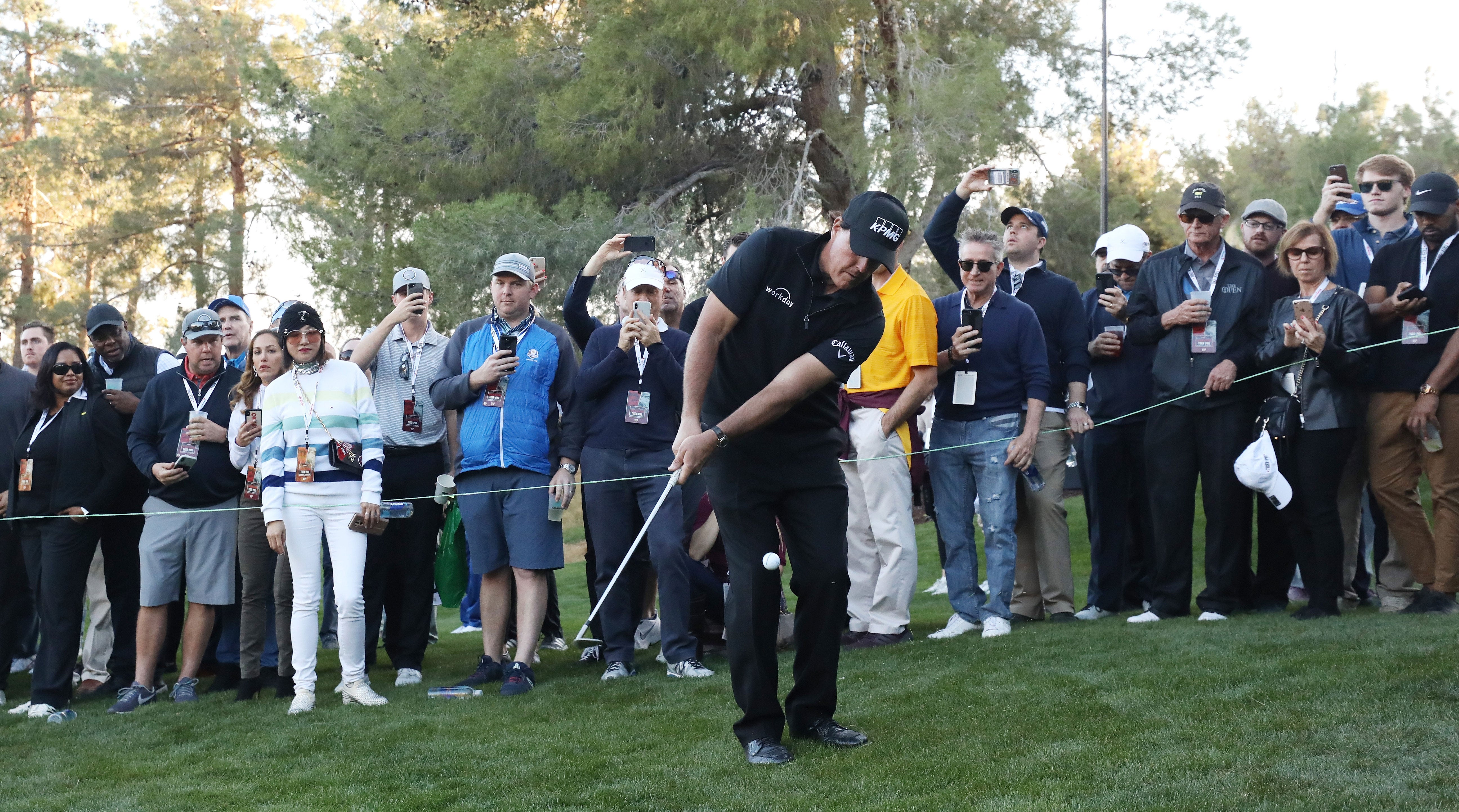 Phil Mickelson eventually prevailed in the inaugural Match.