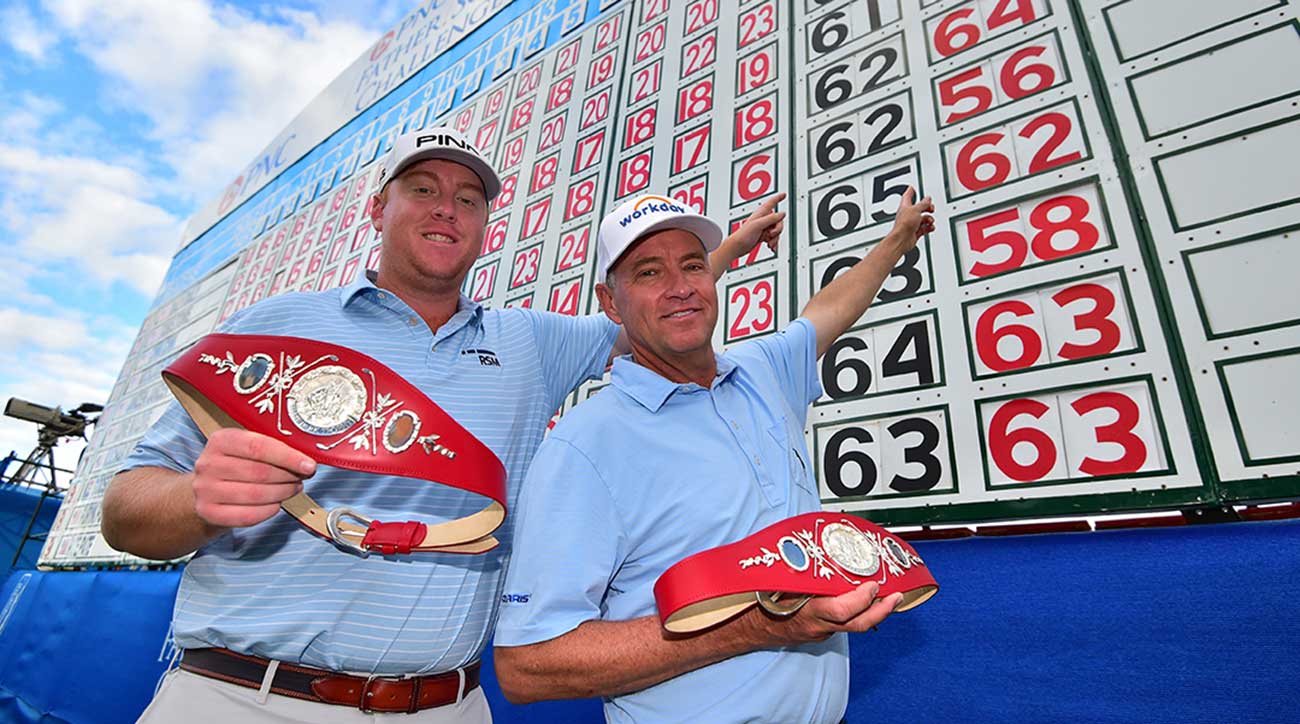 Davis Love III and Dru Love not only won on Sunday, they set a course record for the PNC Father-Son Challenge. (Photos: Gabe Roux)