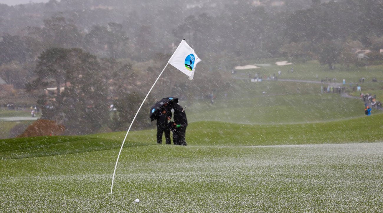 The weather got nasty at Pebble Beach during Sunday's final round.