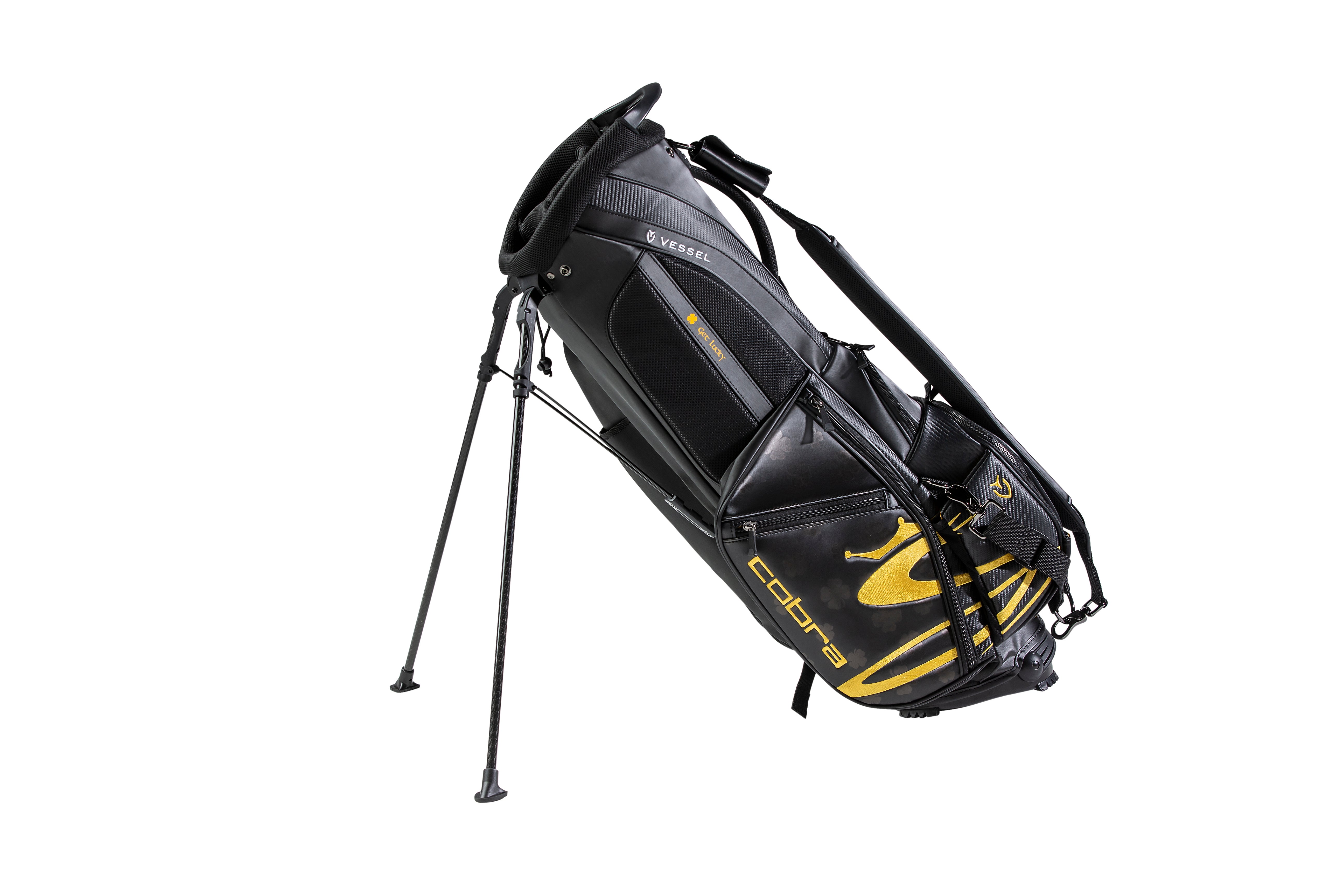 Bryson DeChambeau's custom Cobra St. Patrick's Day golf bag. 