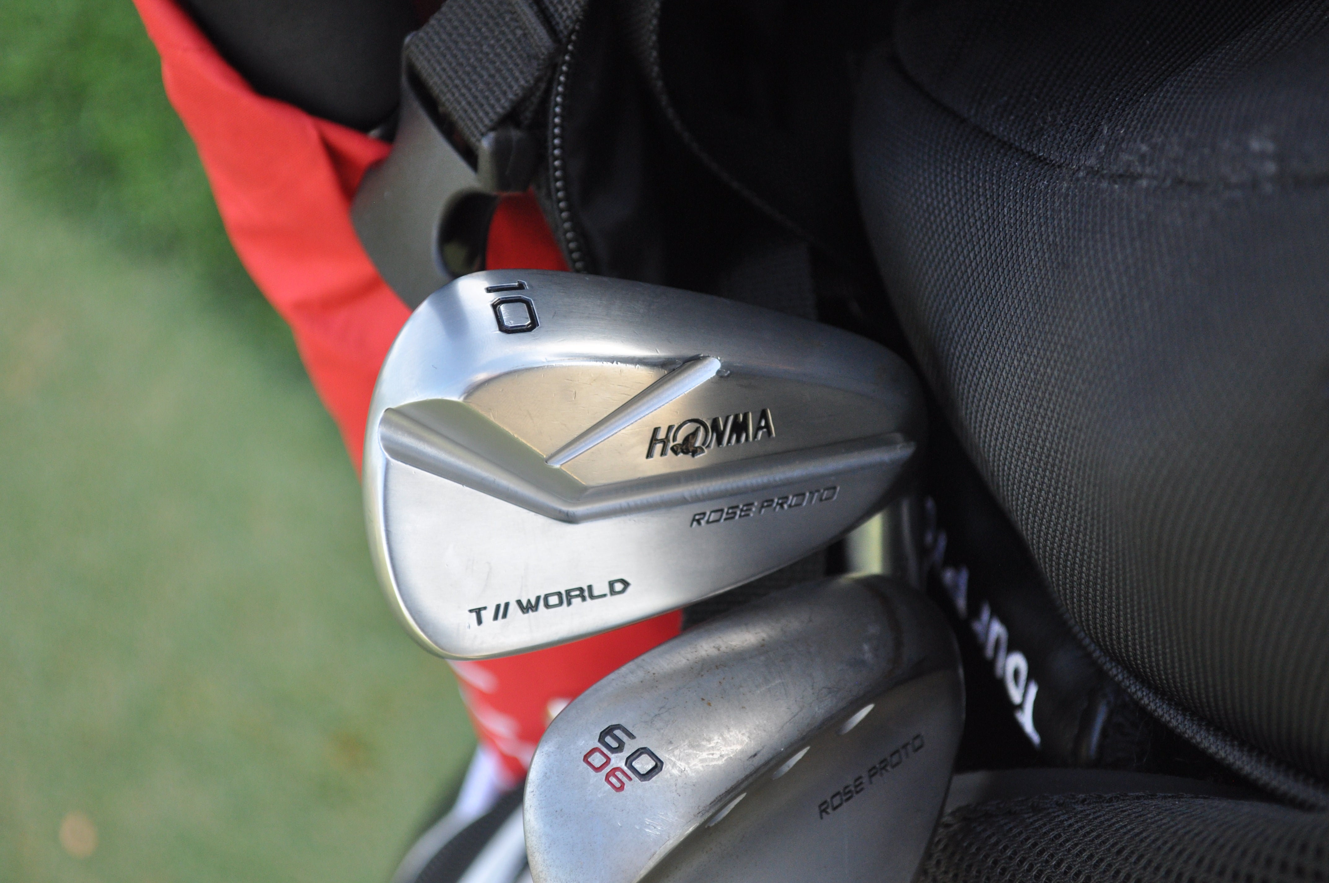 Give me the "10 iron." Justin Rose's Honma Rose Proto irons are a bit unconventional with a "10" marked on the sole instead of "PW."