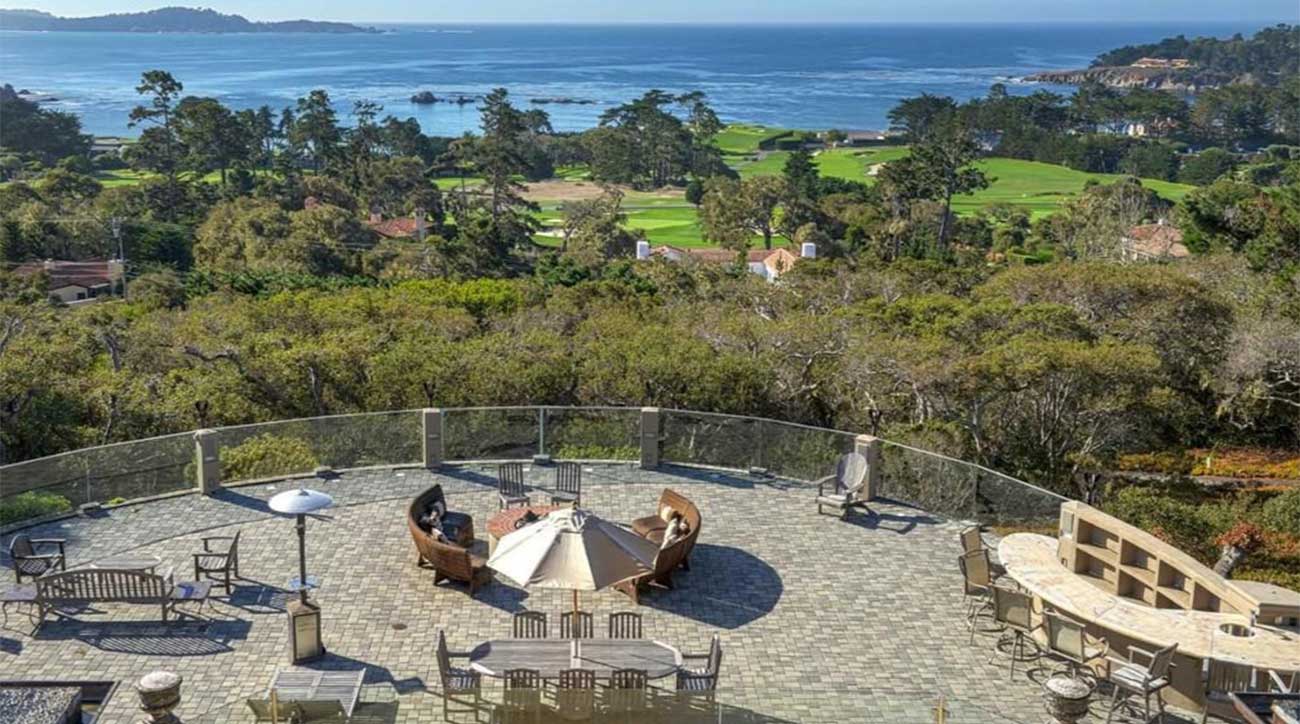 A look at one of the mansions at Pebble Beach Golf Links.